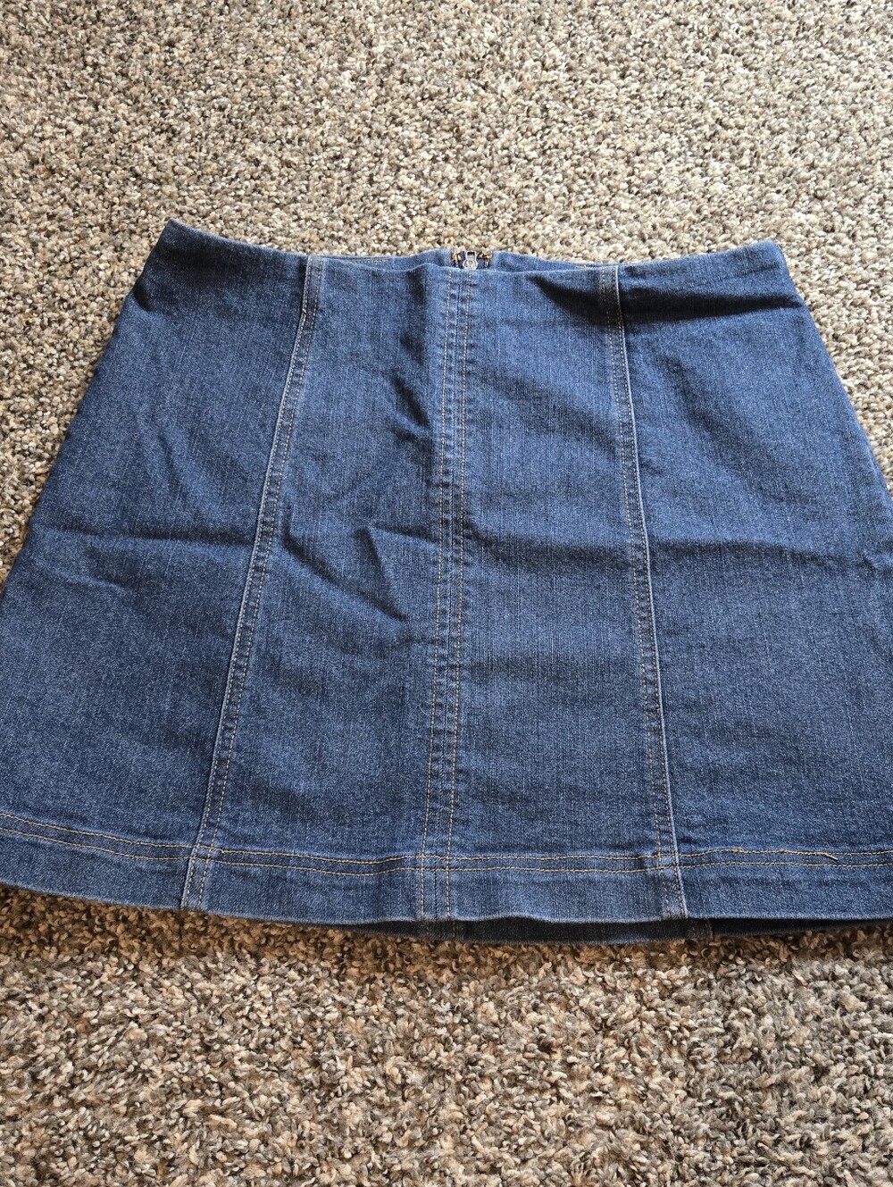 *SALE*No Boundaries Mini Denim Paneled Blue Skirt Zipper Back Juniors Medium 7/9